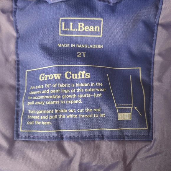 L.L. Bean Purple Snowsuit with Hood 2T - Picture 4 of 5